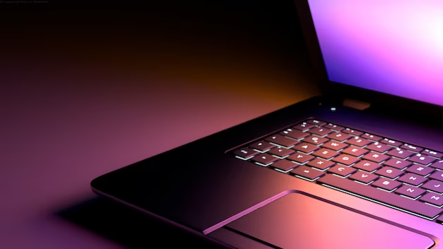 Laptop with a keyboard that lights up