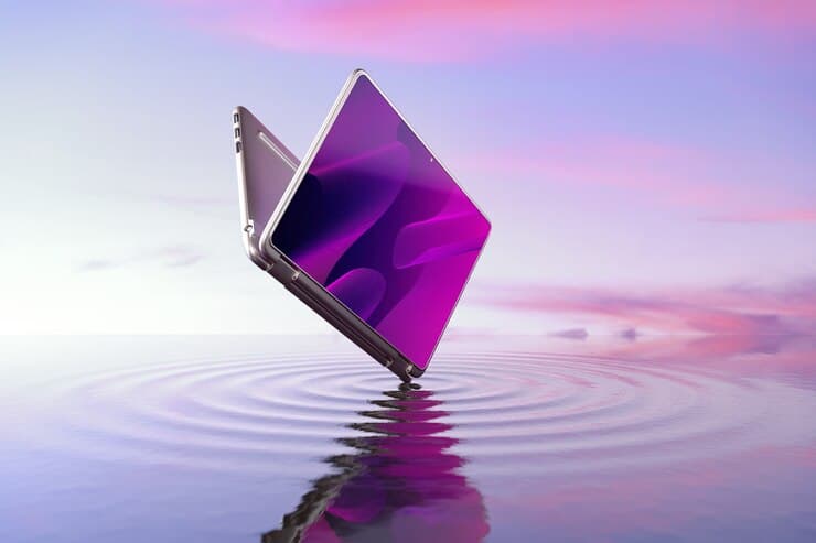 Laptop Balancing on Water