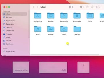 Process of hiding app in Mac using folder